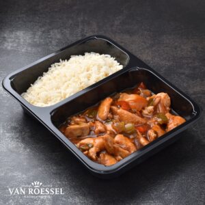 Menu Kantonese kip met witte rijst